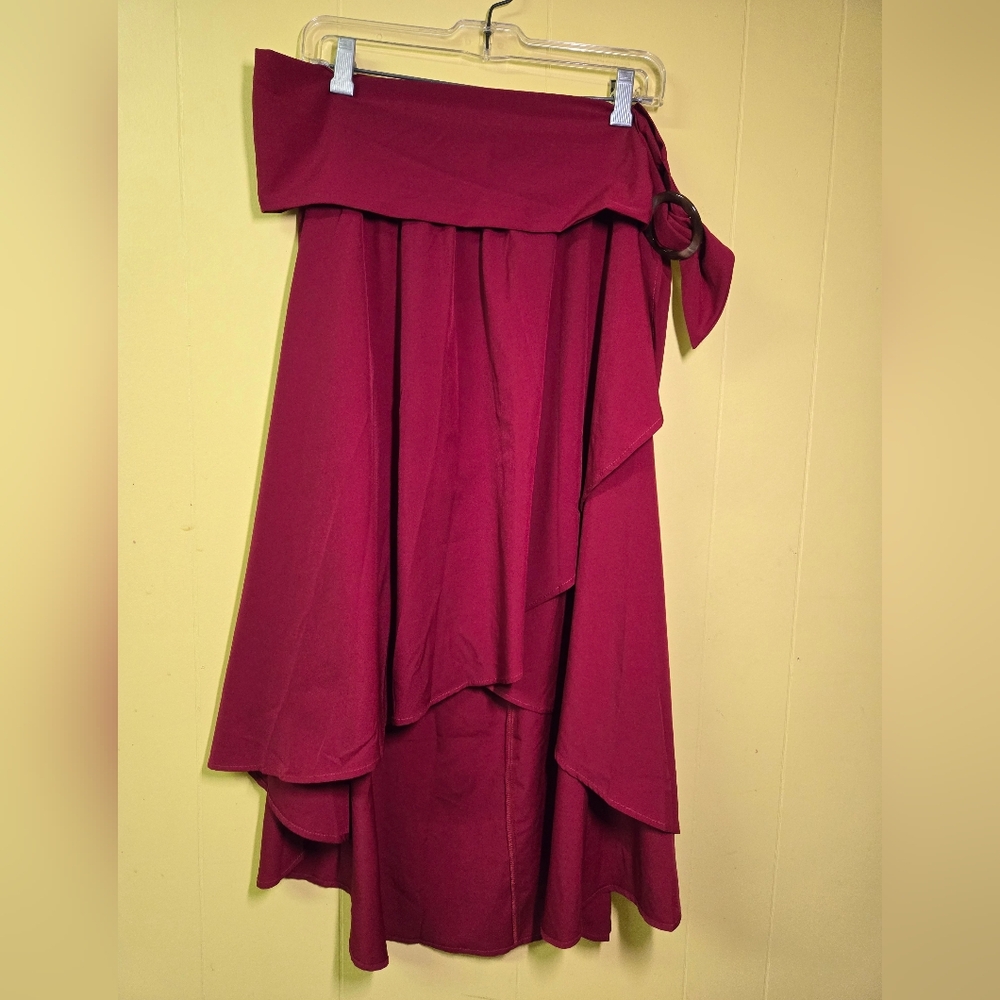 Elegant Burgundy Women's Skirt